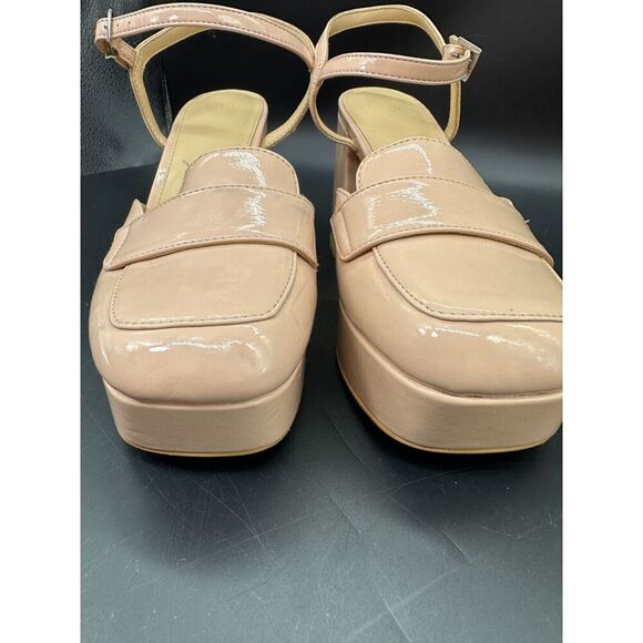 Urban Outfitters UO Veronica Solid Patent Platform Heels Size 9M Festival Rave - Picture 2 of 10